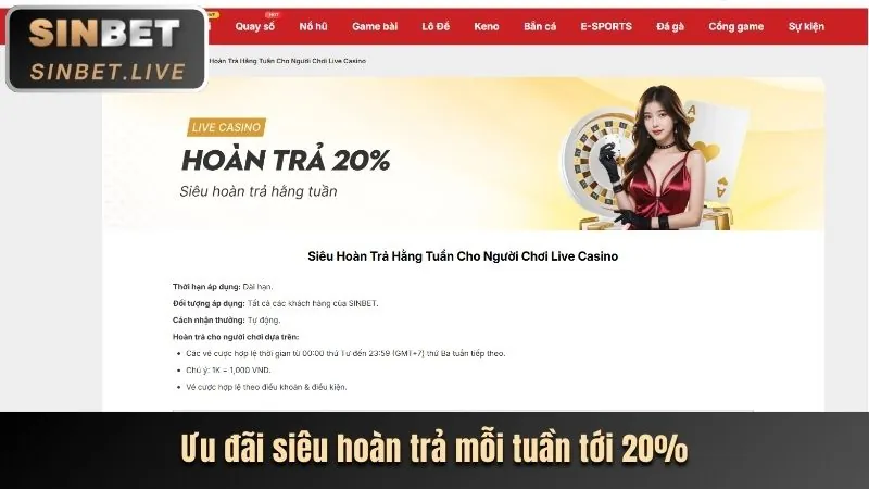 Chương trình hoàn trả BJ888